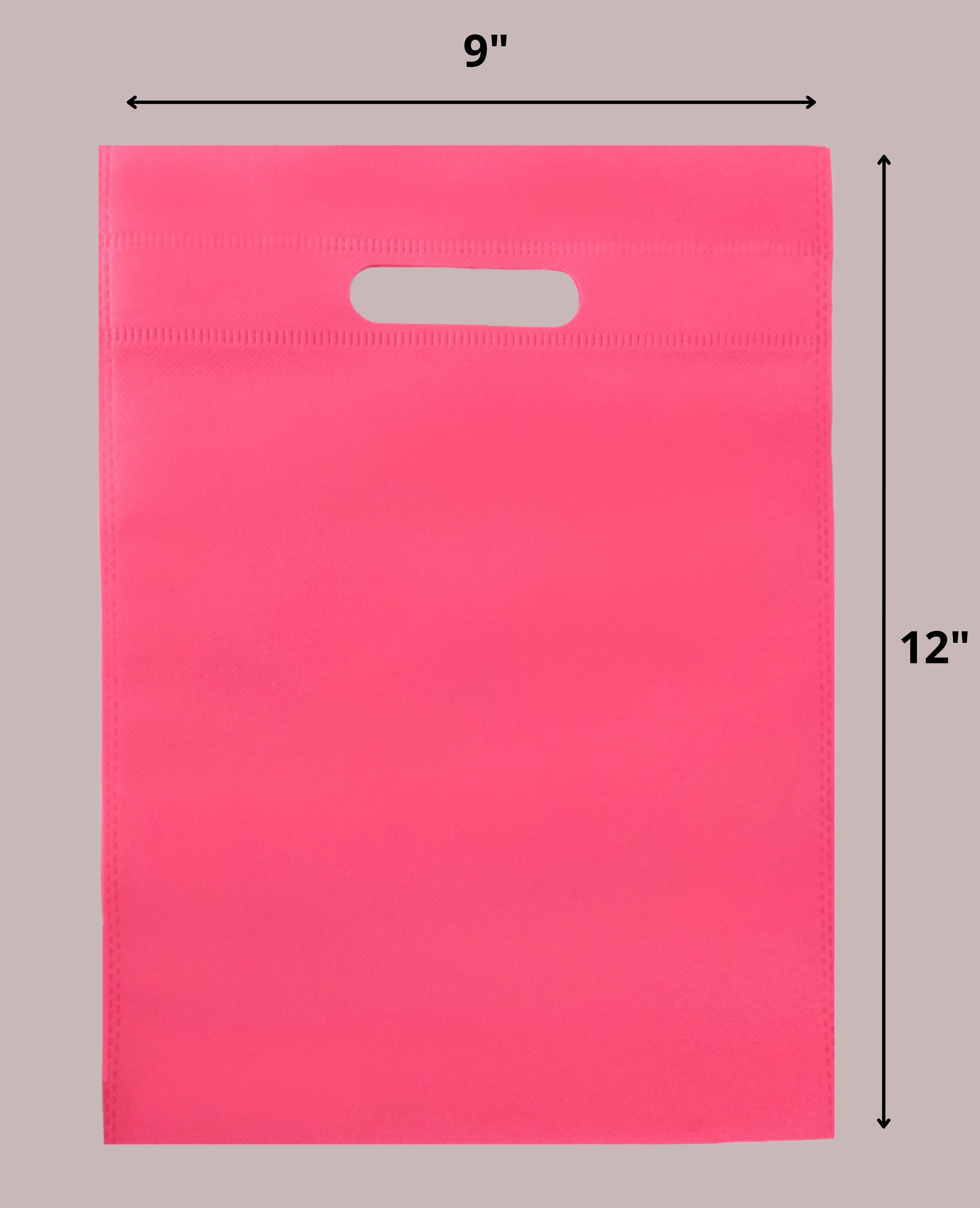ECO FRIENDLY BAG, PINK, 9X12 INCHES, PACK OF 75