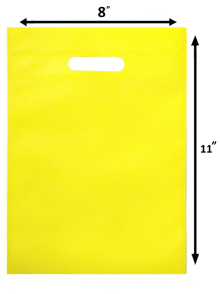 ECO FRIENDLY BAG, YELLOW, 8X11 INCHES